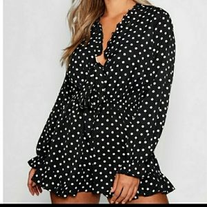 Sexy polka dot romper